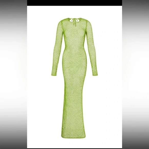 Ibiza Dress (cover up) by Shondel in Lime, size medium (as seen on celebrities) - Picture 7 of 13